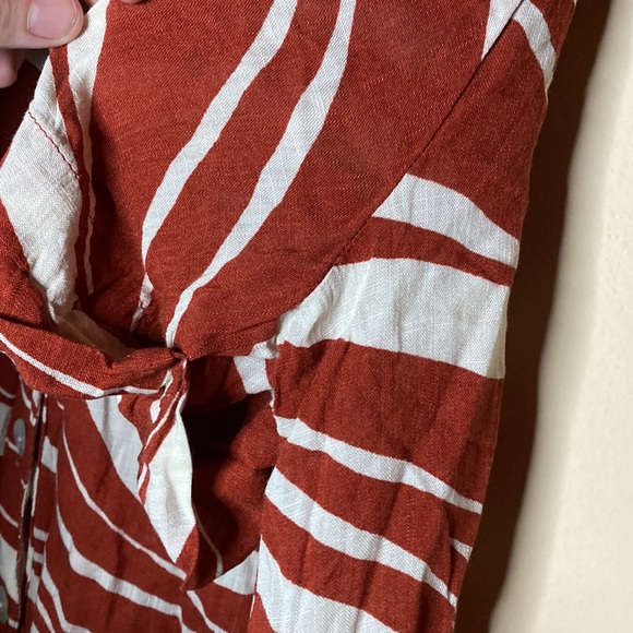 Ruby Rd Petite Button down slub shirt zebra print size Large - Picture 3 of 8